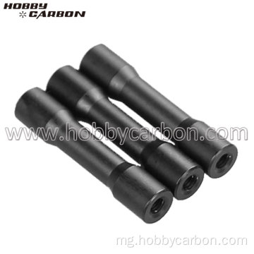 Black M3 Round-dingana Aluminum Standoffs